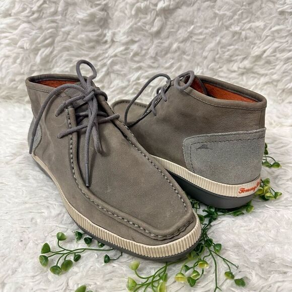 Tommy Bahama Men’s Rivington Gray Leather Ankle Boots Lace up‎ casual sz 7.5D